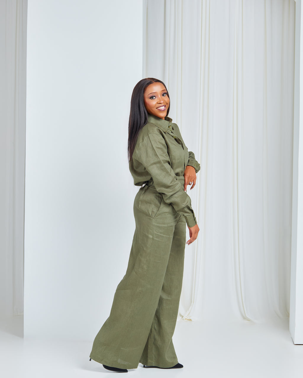 Emerald 100% Linen Set