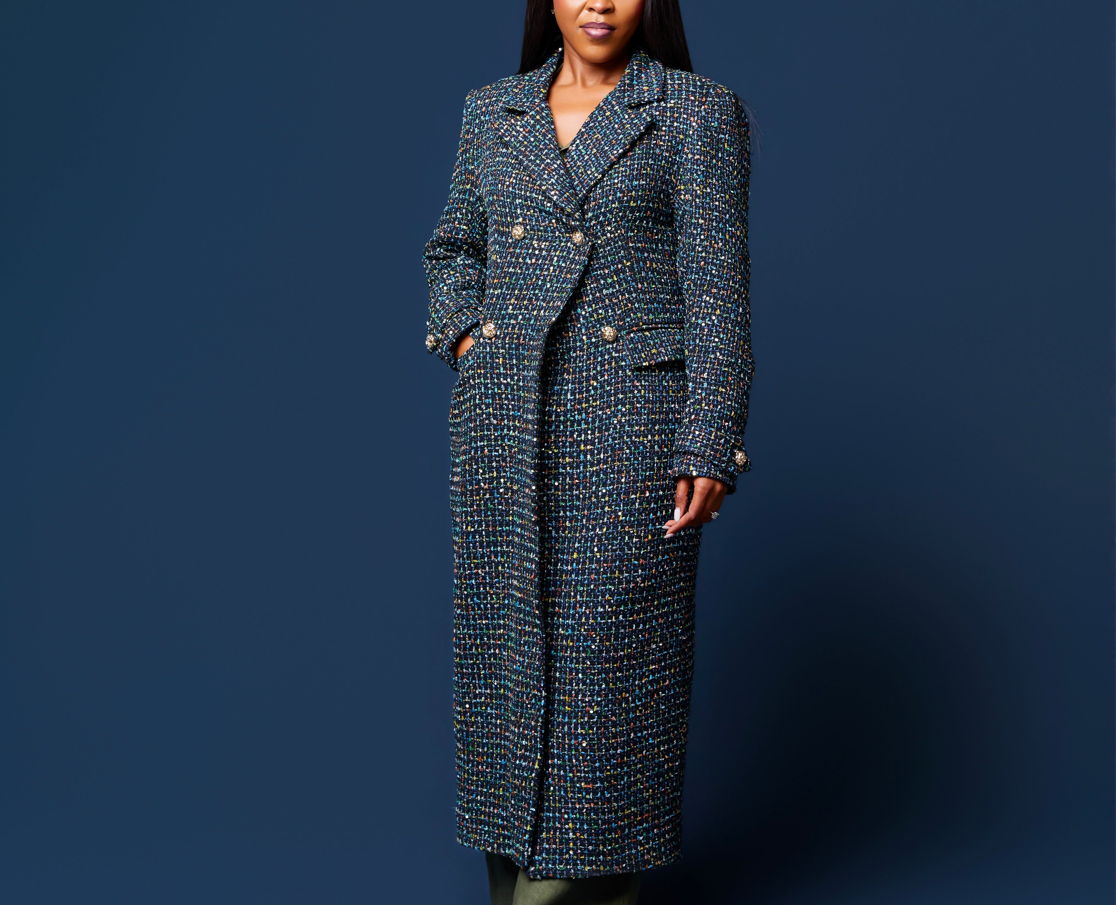 Midnight Blues Tweet Coat