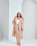 Multicolor Boucle Tweed Coat