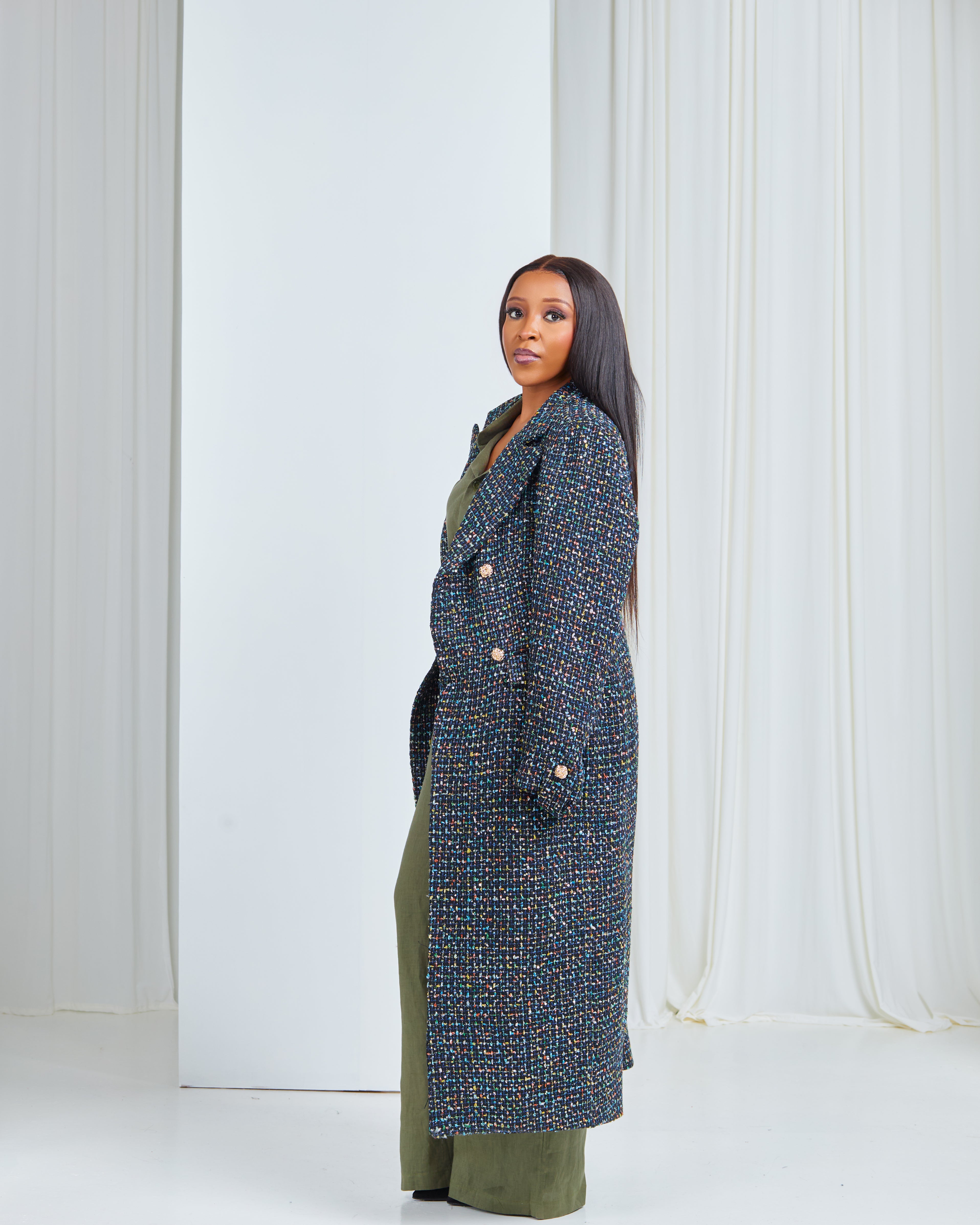 Midnight Blues Tweet Coat – Luxwearza